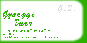 gyorgyi durr business card